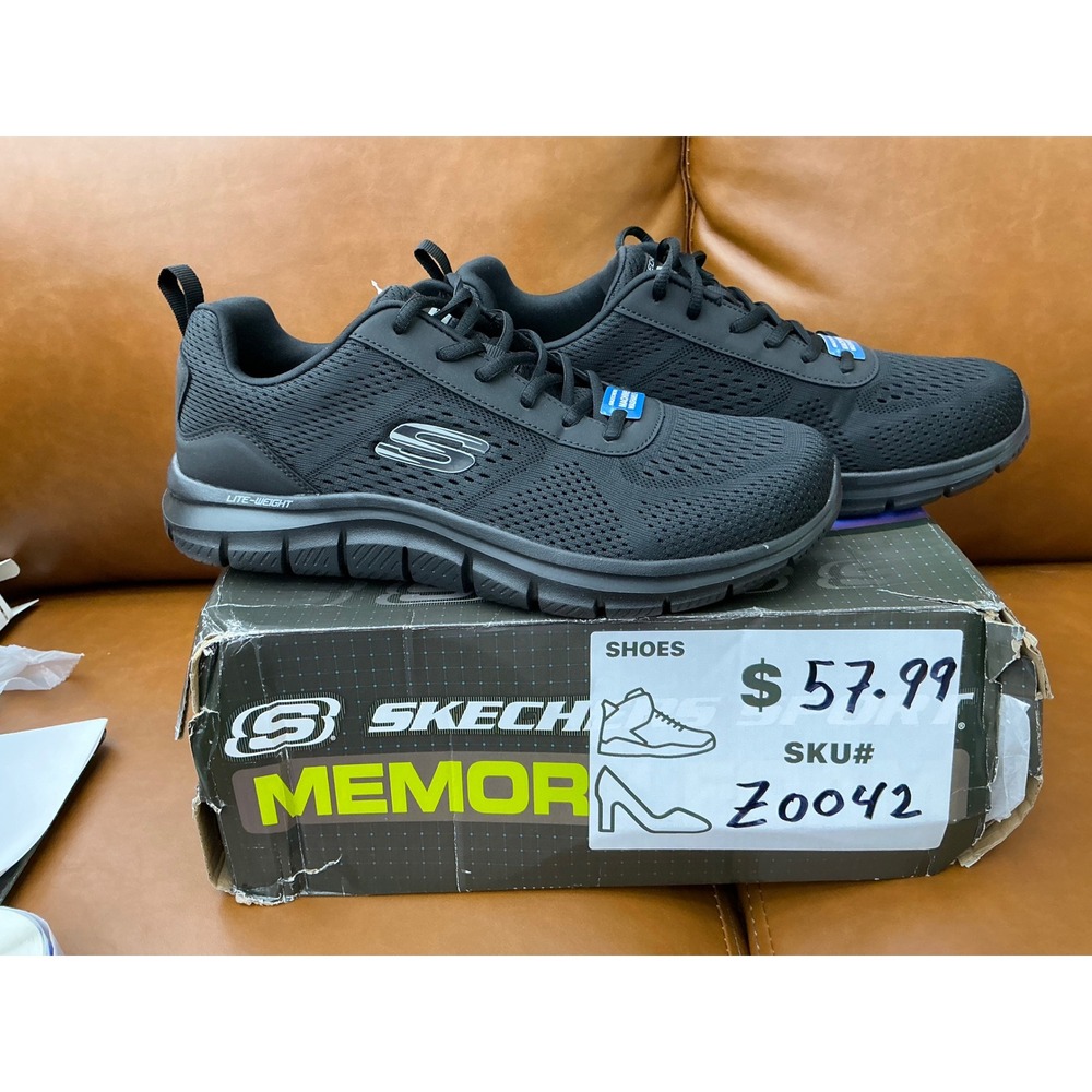 Skechers Sport Memory Foam Shoes Mens 10 Black New Lightweight Mesh Sneakers - Picture 11 of 11